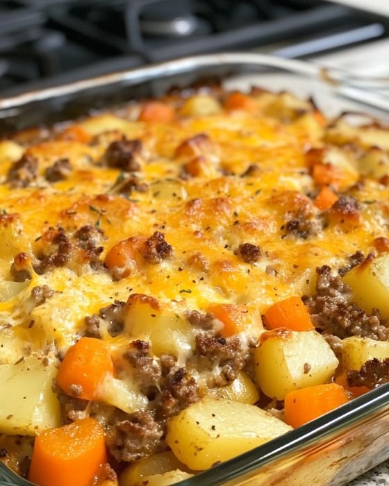 Cheesy Ground Beef and Vegetable Casserole recipe 474903480_1213035664161484_5512476443350443833_n