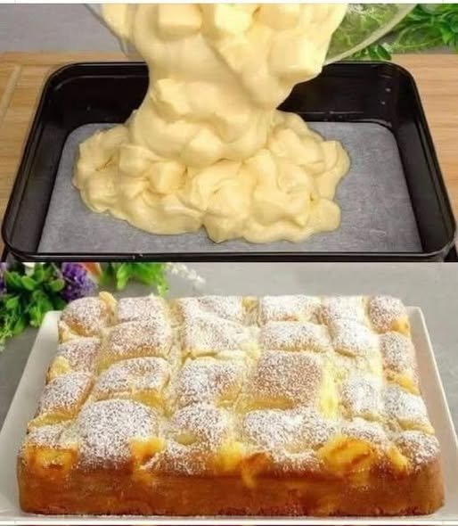 Jabolčna pita s tremi jabolki, tremi jajci in kozarcem mleka 782543321_122126914047393761_5324641598480005195_n