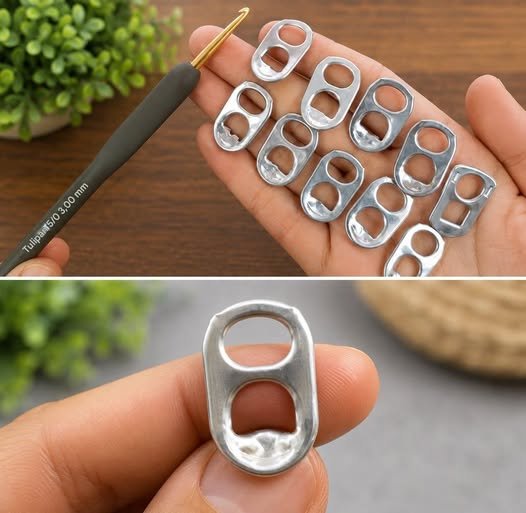 Never več ne zavrzite jezička iz pločevinke! ♻️ Uporabite ga za čudovite DIY projekte 788231272_122114111703370825_2734616647523328549_n